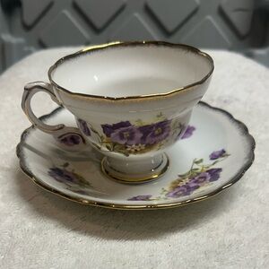 Vintage Rosina Bone China Teacup and Saucer Set